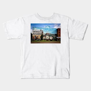 Pan Handle Coffee Mural, Parkersburg, WV Kids T-Shirt